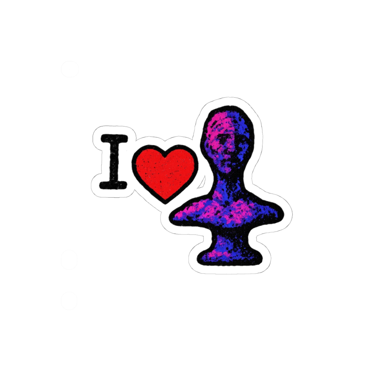 I Heart Pink Rock Sticker | Cute Vinyl Decal