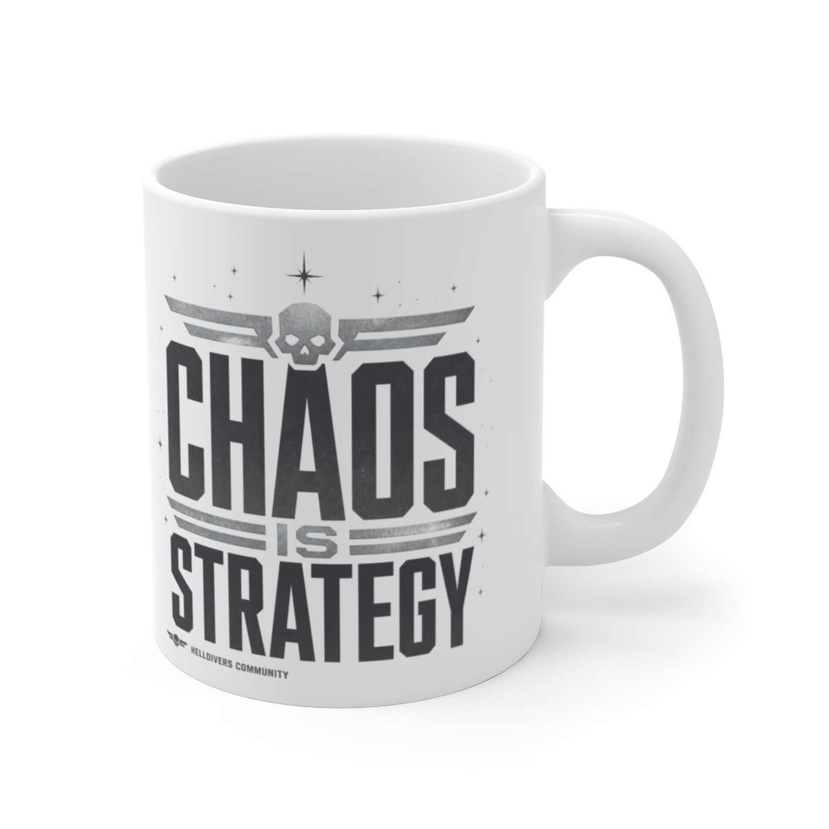 Helldivers "CHAOS IS STRATEGY" White Mug